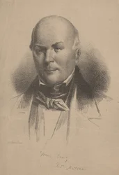 Thomas Nuttall, Lithographie von L.N. Rosenthal, 1860
